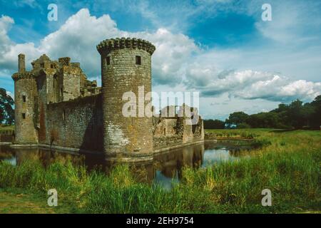 Château de Caerlaverock près de Dumfries en Écosse Banque D'Images