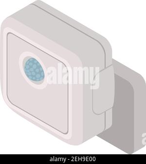 Icône de capteur de mouvement d'alarme. Isométrique de l'icône de vecteur de capteur de mouvement d'alarme pour la conception de Web isolée sur fond blanc Illustration de Vecteur