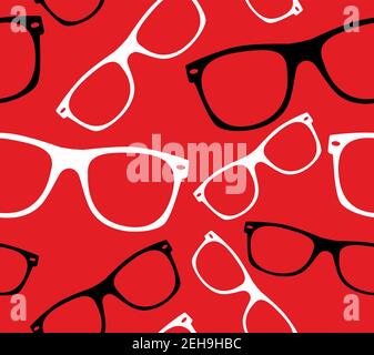 lunettes de soleil rétro taille basse à motif sans couture. lunettes de fond vectorielles abstraites à motif sans couture lunettes rétro taille basse. dos vectoriel abstrait Illustration de Vecteur
