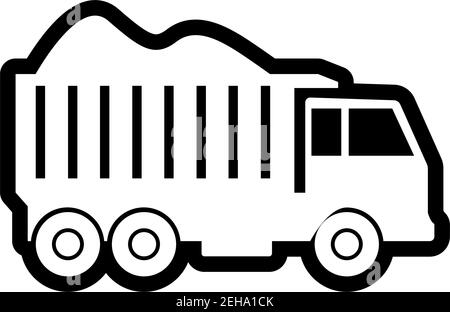 Illustration vectorielle isolée du modèle de conception d'icône de chariot de sable Illustration de Vecteur