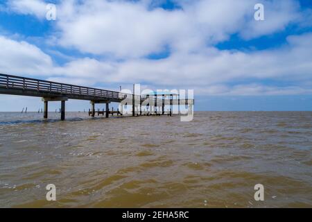 MAYDAY Pier sur Mobile Bay Banque D'Images