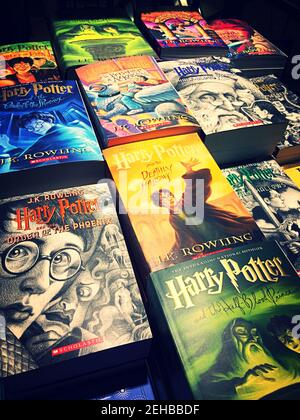 Harry Potter Books dans la librairie Barnes & Noble sur Fifth Avenue, New York, États-Unis Banque D'Images