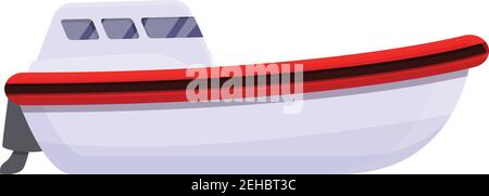 Icône du bateau de sauvetage pour blessures. Dessin animé de blessure de sauvetage bateau vecteur icône pour la conception de Web isolé sur fond blanc Illustration de Vecteur