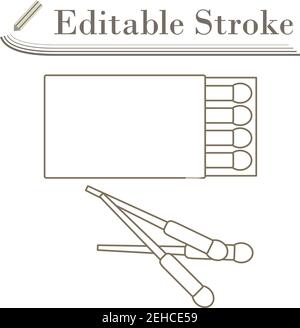 Icône de la zone de correspondance. Dessin simple de contour modifiable. Illustration vectorielle. Illustration de Vecteur