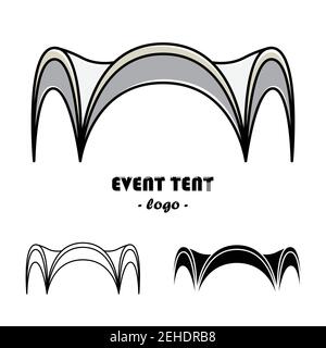 Ensemble vectoriel d'illustrations de tente d'événement. Dessin au trait et style simple. Illustration de Vecteur
