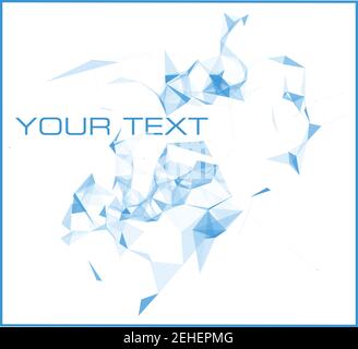 Formes géométriques abstraites, technologie et avenir scientifique, lignes et polygones compositions géométriques. Composition chimique des atomes, médecine Illustration de Vecteur