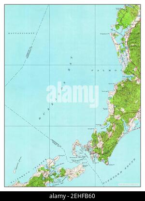 Woods Hole, Massachusetts, carte 1953, 1:24000, États-Unis d'Amérique par Timeless Maps, données U.S. Geological Survey Banque D'Images