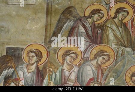 Peintures dans l'église des Théotokos Peribleptos d'Ohrid 083. Banque D'Images