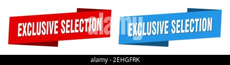 ensemble d'affiches de ruban de sélection exclusif. bannière de sélection exclusive Illustration de Vecteur