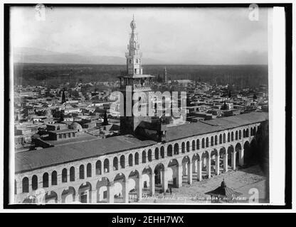 La Palestine Univ de Damas et la Grande Mosquée Banque D'Images