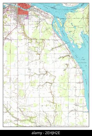 Sault Ste Marie Sud, Michigan, carte 1951, 1:24000, États-Unis d'Amérique par Timeless Maps, données U.S. Geological Survey Banque D'Images