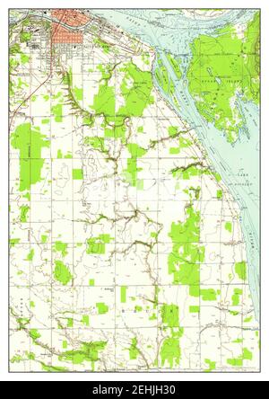 Sault Ste Marie Sud, Michigan, carte 1951, 1:24000, États-Unis d'Amérique par Timeless Maps, données U.S. Geological Survey Banque D'Images