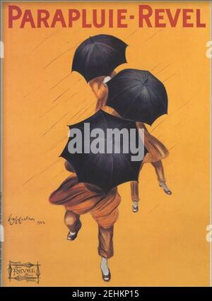 Parapluie-Revel-1922-Leonetto Cappiello. Banque D'Images