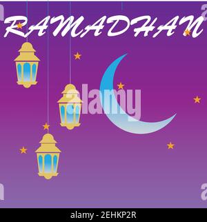 Illustration vectorielle de Marhaban ya Ramadhan Illustration de Vecteur