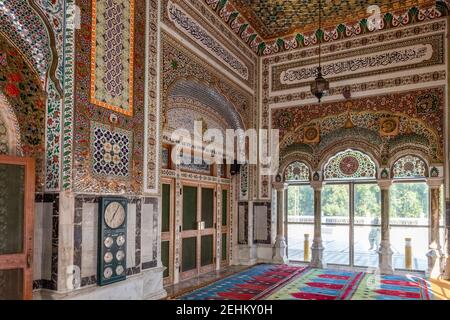 Mosquée Jamia, Bhong, district de Rahim Yar Khan, Punjab, Pakistan Banque D'Images