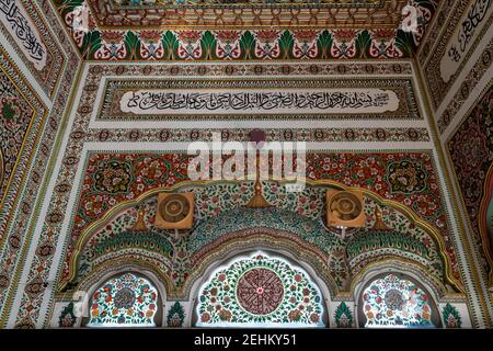 Mosquée Jamia, Bhong, district de Rahim Yar Khan, Punjab, Pakistan Banque D'Images