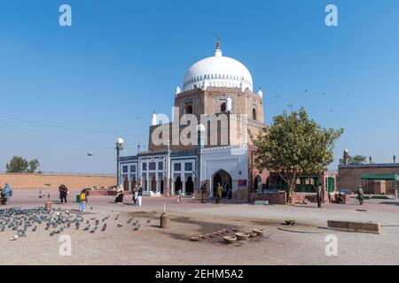 Le sanctuaire de Bahauddin Zakariya, Multan, Punjab, Pakistan Banque D'Images