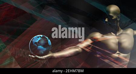 Création multimédia en ligne comme un art fond Banque D'Images