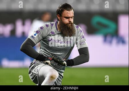 Florence, Italie. 19 février 2021. Florence, Italie, Stade Artemio Franchi, 19 février 2021, Bartlomiej Dragowski de l'ACF Fiorentina en action pendant l'ACF Fiorentina vs Spezia Calcio - football italien série A match Credit: Matteo Papini/LPS/ZUMA Wire/Alay Live News Banque D'Images