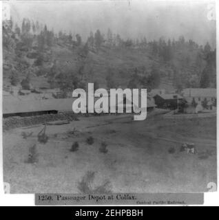 Dépôt de passagers à Colfax - Central Pacific Railroad Banque D'Images