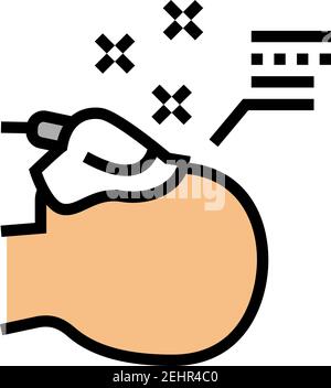 illustration vectorielle de l'icône couleur du patient endormi sous anesthésie Illustration de Vecteur