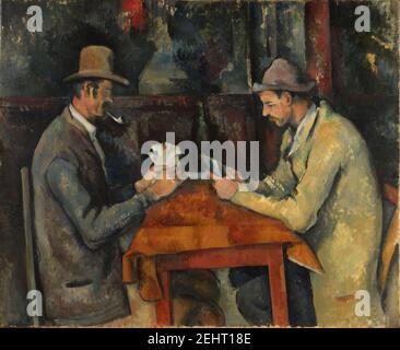 Paul Cézanne, 1892-95, les joueurs de la carte (les joueurs de cartes), Banque D'Images