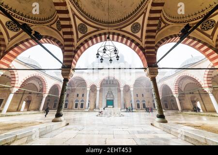 EDIRNE, TURQUIE - 26 JANVIER 2020 : Mosquée Selimiye à Edirne, Turquie. Cette mosquée impériale ottomane a été conçue par Mimar Sinan. Banque D'Images