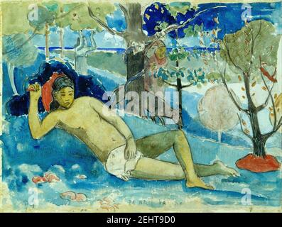 Paul Gauguin - te arii vahine (La Reine de Beauté ou la Reine Noble) Banque D'Images