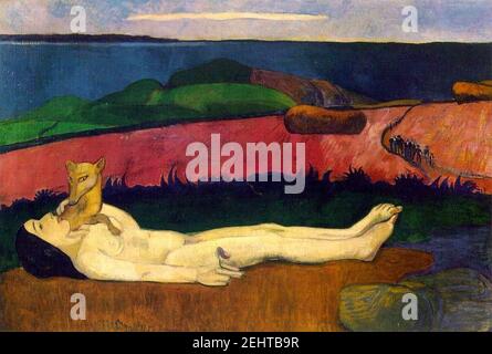 Paul Gauguin, la perte de virginité. Banque D'Images