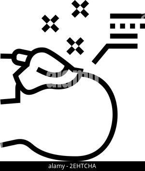 illustration du vecteur de l'icône du patient dormant sous la ligne d'anesthésie Illustration de Vecteur