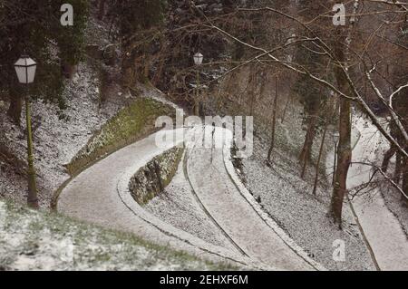 L'hiver à Zagreb, Croatie Banque D'Images