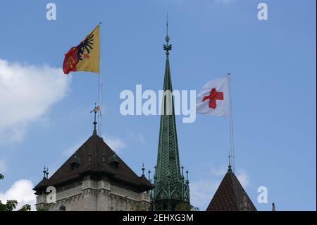 Cathédrale Saint-Pierre à Genève, Suisse. Banque D'Images