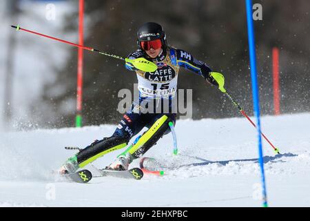 20 février 2021 ; Cortina d'Ampezzo, Italie ; FIS Alpine World ski Championships, Women's Slalom Emelie Wikstroem (SWE) Banque D'Images