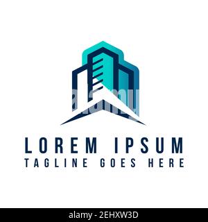 Idée créative moderne bâtiment de conception de logo vector illustration Illustration de Vecteur