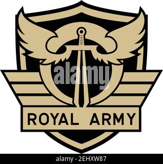 logo de l'insigne militaire isolé sur fond blanc, illustration vectorielle Illustration de Vecteur