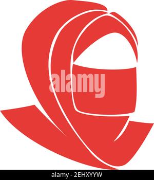 logo hijab isolé sur fond blanc, illustration vectorielle Illustration de Vecteur