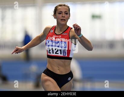 Rani Rosius Belge photographié en action lors des championnats d'athlétisme en salle de Belgique, samedi 20 février 2021, à Louvain-la-Neuve. À cause de t Banque D'Images