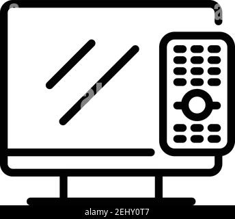 Icône Accueil tv interactive. Outline interactive tv Home Vector Icon pour le web design isolé sur fond blanc Illustration de Vecteur