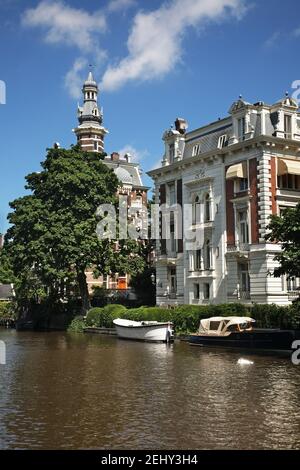 Weteringschans près de remblai rue d Amsterdam. Pays-bas Banque D'Images