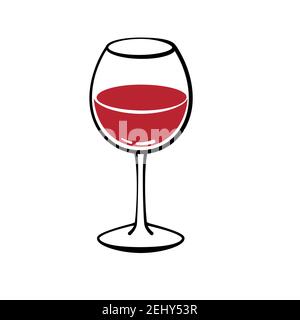 Glasse de vin rouge Cheers à lunettes de vin. Illustration de Vecteur