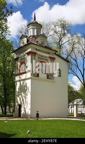 Tourelle orientale du complexe du palais Radziwill à Biala Podlaska. Pologne Banque D'Images