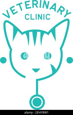 logo vétérinaire isolé sur fond blanc, illustration vectorielle Illustration de Vecteur