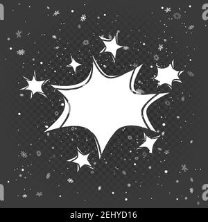 explosion de neige sur fond sombre Illustration de Vecteur