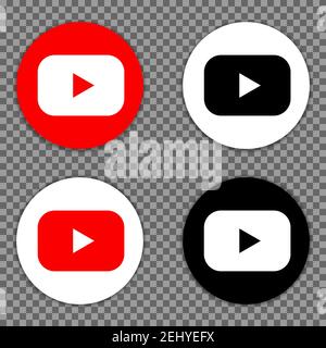 Youtube Icone Vecteur Isole Sur Fond Transparent Youtube Concept Logo Transparence Image Vectorielle Stock Alamy