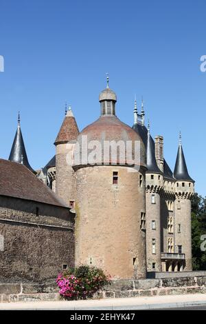 Château de la Clayette en Bourgogne, France Banque D'Images