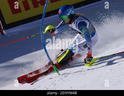 2/20/2021 - SHIFFRIN Mikaela (USA) Bronz Medal in 2021 FIS Alpine World SKI Championships - Slalom - femmes, course de ski alpin à Cortina (BL), Italie, février 20 2021 (photo par IPA/Sipa USA) Banque D'Images