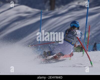 2/20/2021 - SHIFFRIN Mikaela (USA) Bronz Medal in 2021 FIS Alpine World SKI Championships - Slalom - femmes, course de ski alpin à Cortina (BL), Italie, février 20 2021 (photo par IPA/Sipa USA) Banque D'Images