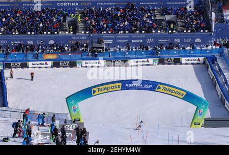 2/20/2021 - SHIFFRIN Mikaela (USA) Bronz Medal in 2021 FIS Alpine World SKI Championships - Slalom - femmes, course de ski alpin à Cortina (BL), Italie, février 20 2021 (photo par IPA/Sipa USA) Banque D'Images