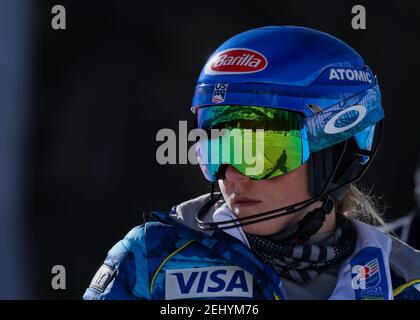 2/20/2021 - SHIFFRIN Mikaela (USA) Bronz Medal in 2021 FIS Alpine World SKI Championships - Slalom - femmes, course de ski alpin à Cortina (BL), Italie, février 20 2021 (photo par IPA/Sipa USA) Banque D'Images