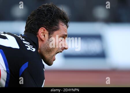 Antonio Candreva de Sampdoria réagit pendant le championnat italien Serie UN match de football entre SS Lazio et UC Sampdoria le 20 février 2021 au Stadio Olimpico à Rome, Italie - photo Federico Proietti / DPPI / LM Banque D'Images